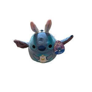 Squishmallow Kellytoy Plush Disney Stitch with Bunny Ears 8" Easter 2024 NWT